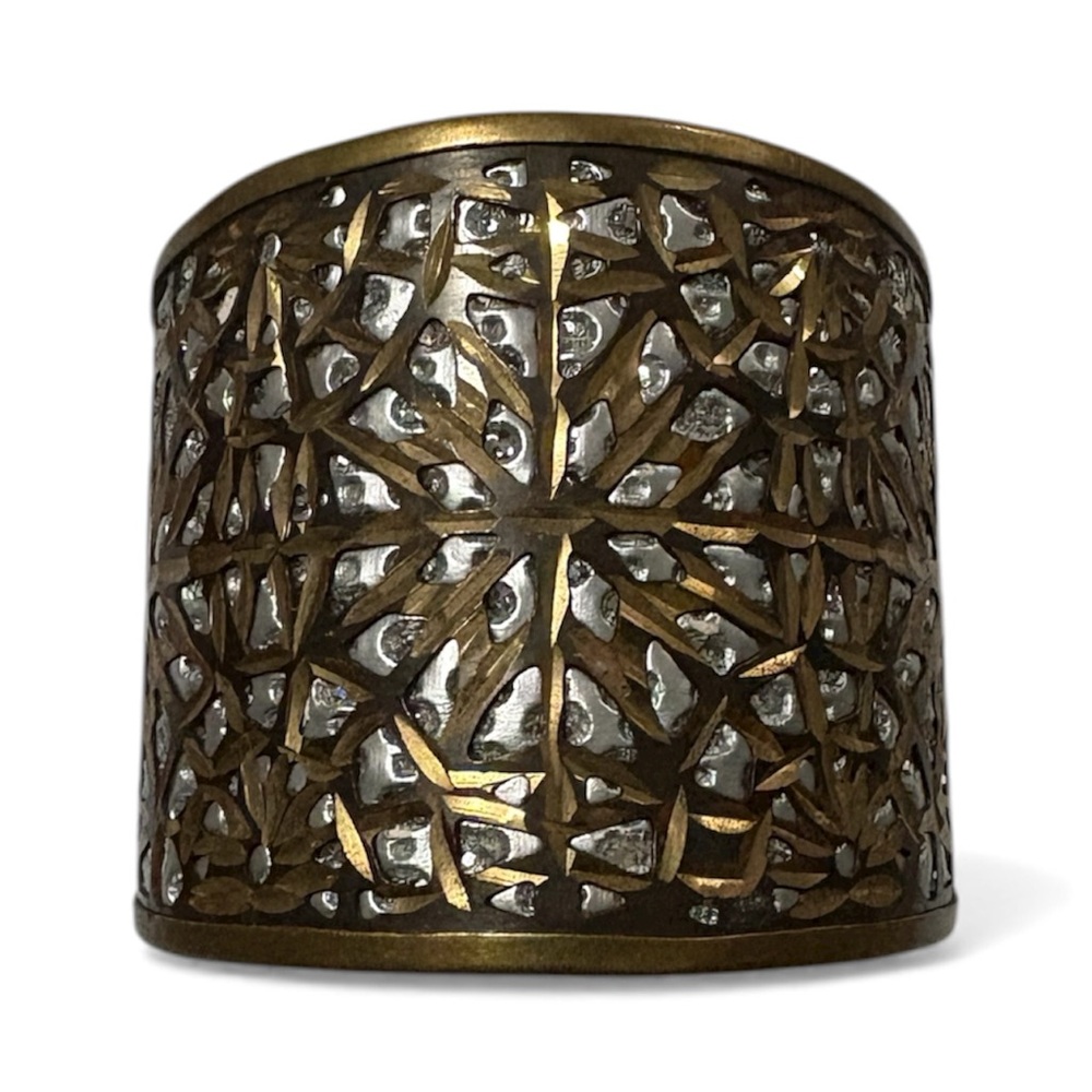 Free People Gold and Silver Geometric Cuff Bracelet